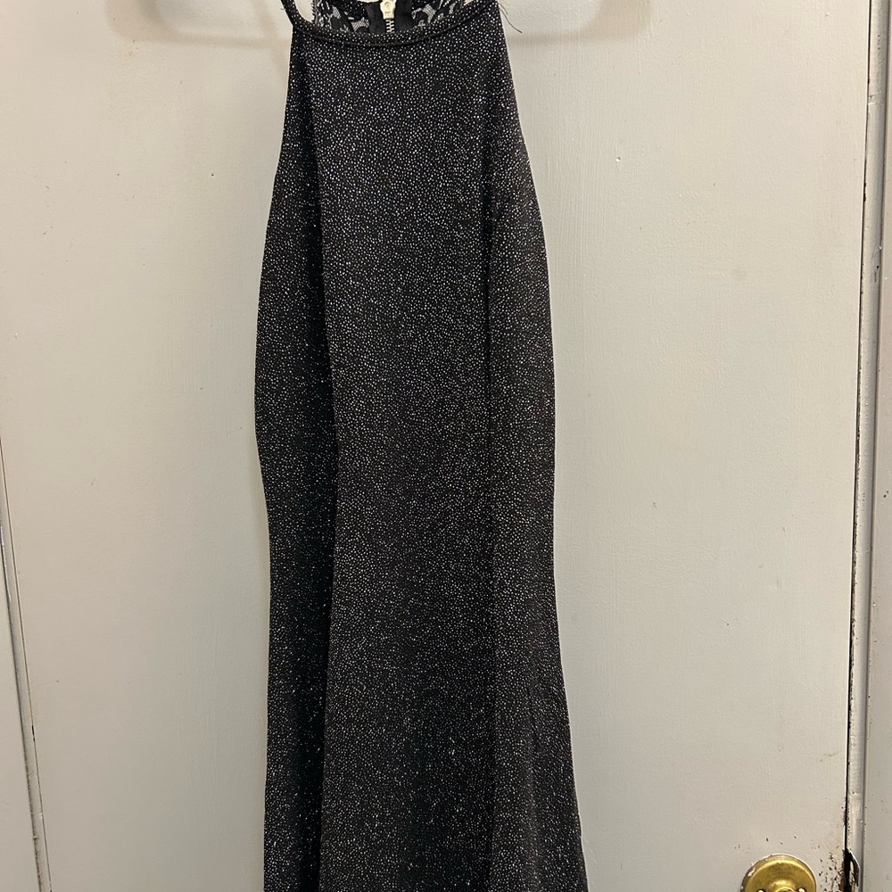 Speechless Black Glitter Midi Dress